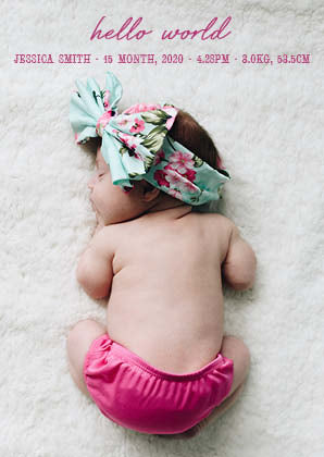 Hello World Birth Announcement