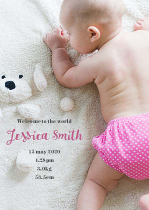 Teddy Bear Birth Announcement