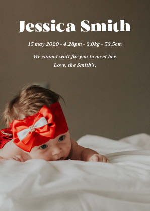 Bold Birth Announcement