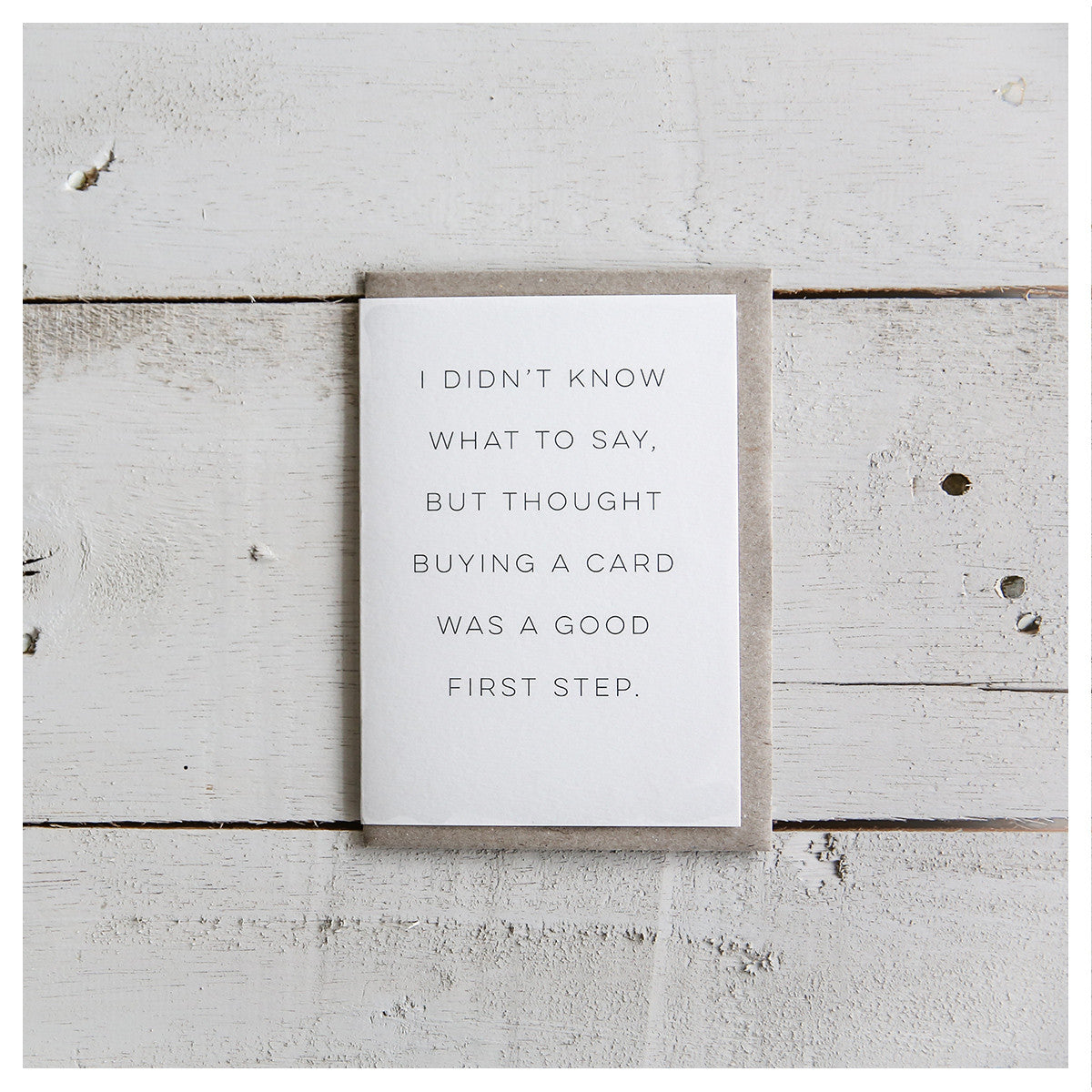 I Didn't Know What To Say