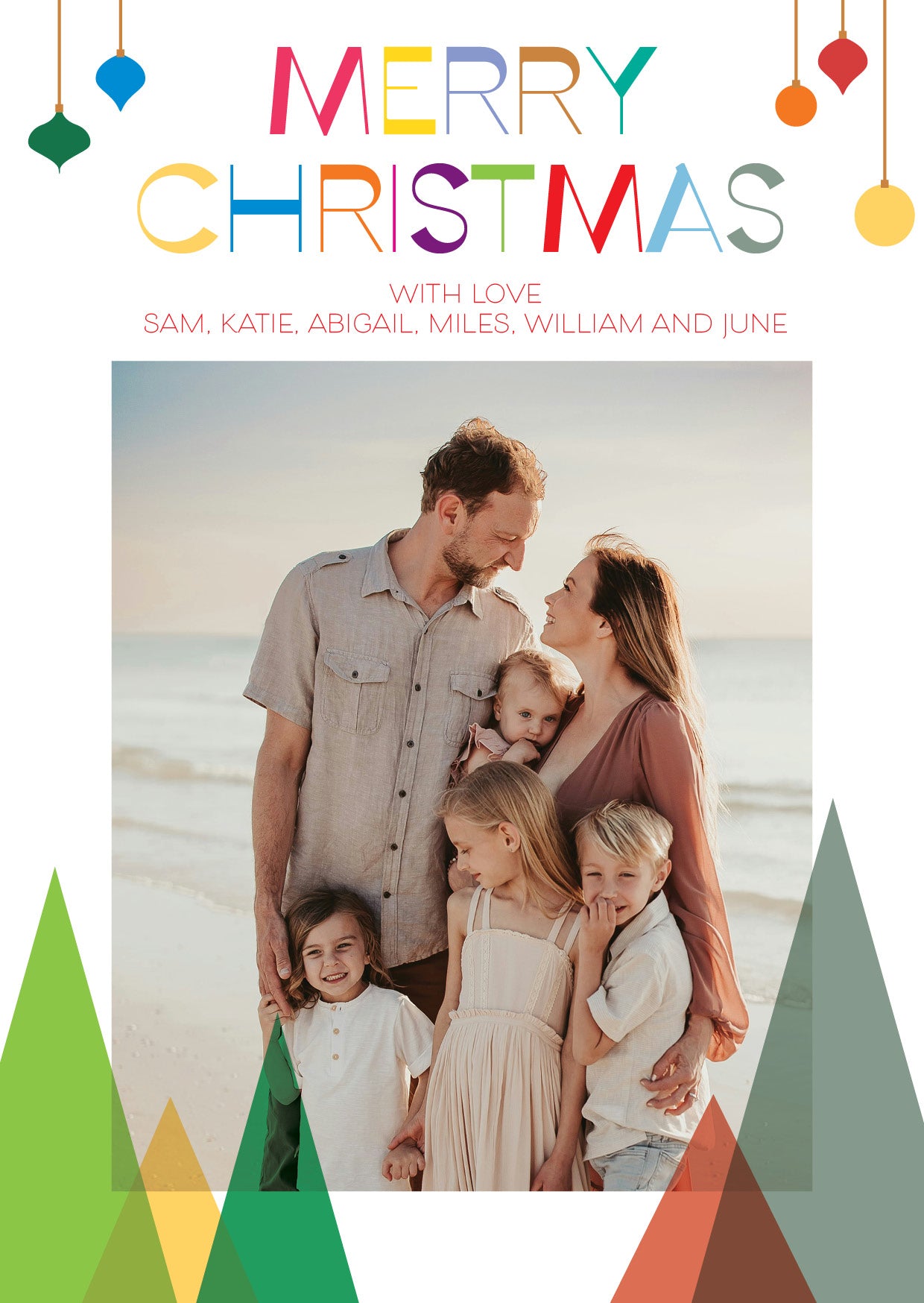 COLOURFUL Christmas Photo Card