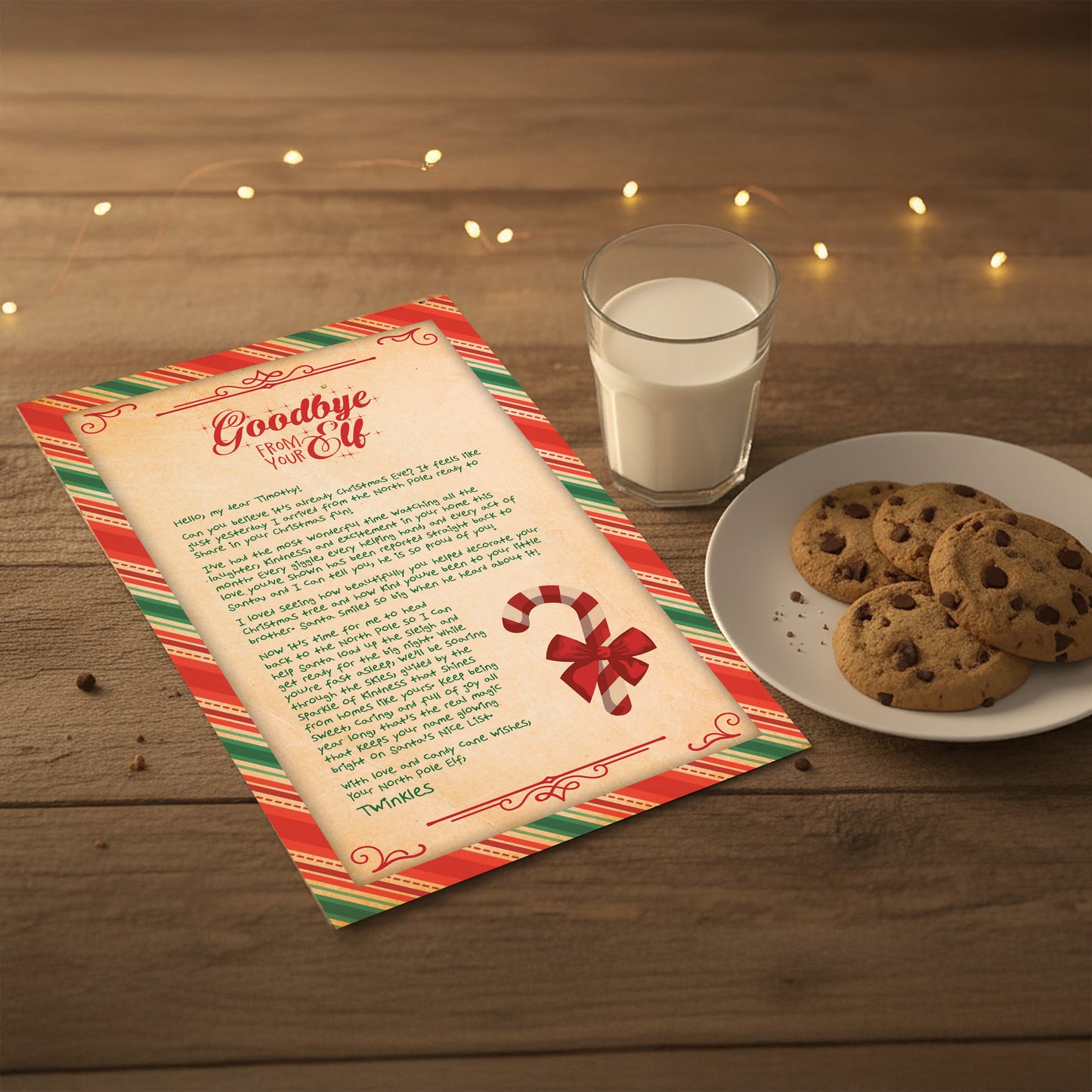 Goodbye Letter from your Elf on the Shelf