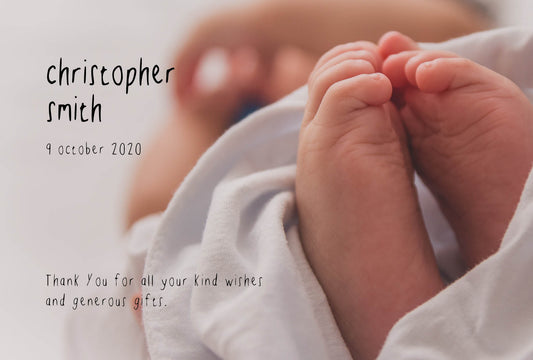 Tiny Feet Birth Announcement